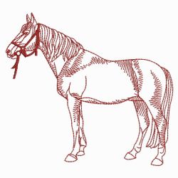 Redwork Horses 01(Md) machine embroidery designs