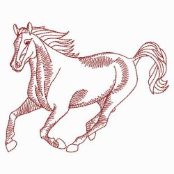 Redwork Horses 02(Lg) machine embroidery designs