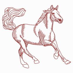 Redwork Horses 04(Sm) machine embroidery designs