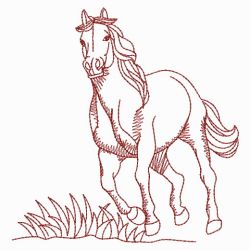 Redwork Horses 05(Lg) machine embroidery designs