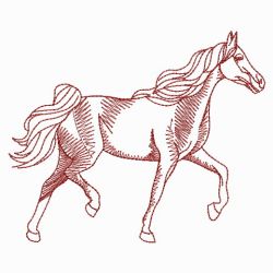 Redwork Horses 06(Sm)