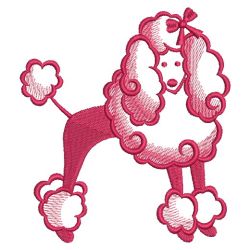 Fashion Poodle 05 machine embroidery designs