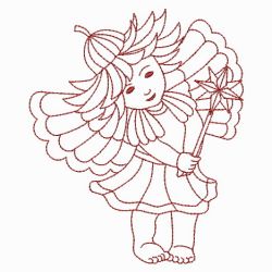 Redwork Flower Fairy 01(Sm) machine embroidery designs