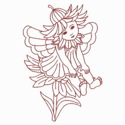 Redwork Flower Fairy 02(Lg)