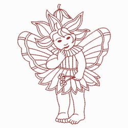 Redwork Flower Fairy 03(Lg) machine embroidery designs