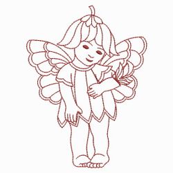 Redwork Flower Fairy 05(Lg) machine embroidery designs