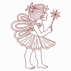 Redwork Flower Fairy 07(Lg) machine embroidery designs