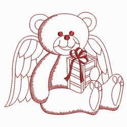 Redwork Angel Bears(Lg) machine embroidery designs