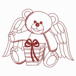 Redwork Angel Bears 03(Md) machine embroidery designs