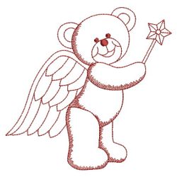 Redwork Angel Bears 06(Sm) machine embroidery designs