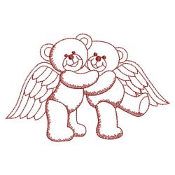 Redwork Angel Bears 07(Sm)