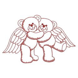 Redwork Angel Bears 07(Lg) machine embroidery designs