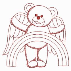 Redwork Angel Bears 10(Lg) machine embroidery designs