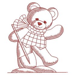 Redwork Christmas Bears 02(Lg) machine embroidery designs