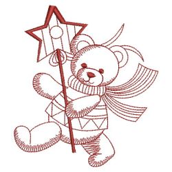 Redwork Christmas Bears 04(Lg) machine embroidery designs