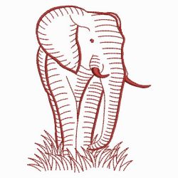 Redwork Elephants 10(Lg)
