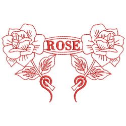 Redwork Roses 05(Lg) machine embroidery designs