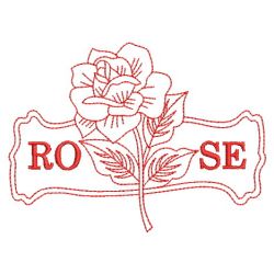 Redwork Roses 07(Lg) machine embroidery designs
