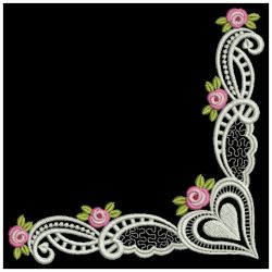 Bullion Rose Corners 05(Md) machine embroidery designs