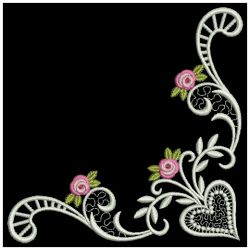 Bullion Rose Corners 07(Sm) machine embroidery designs