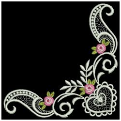 Bullion Rose Corners 08(Md) machine embroidery designs