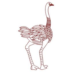 Redwork Ostrich 03(Lg) machine embroidery designs