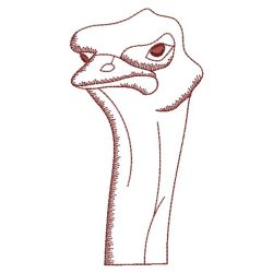 Redwork Ostrich 10(Sm) machine embroidery designs