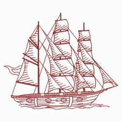 Redwork Ships 06(Md) machine embroidery designs