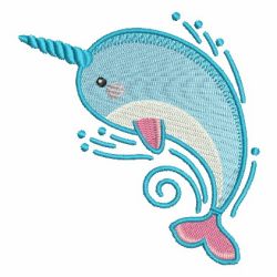 Cute Narwhal 03 machine embroidery designs