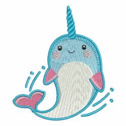 Cute Narwhal 04 machine embroidery designs