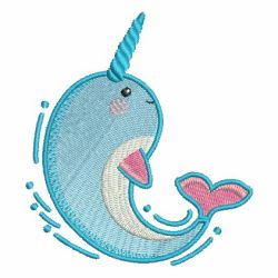Cute Narwhal 09 machine embroidery designs