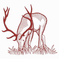 Redwork Deer 05(Md) machine embroidery designs