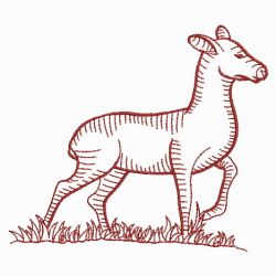 Redwork Deer 07(Lg) machine embroidery designs