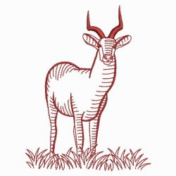 Redwork Deer 08(Lg) machine embroidery designs