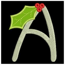 Applique Christmas Alphabet 01 machine embroidery designs