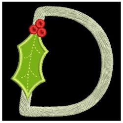 Applique Christmas Alphabet 04 machine embroidery designs