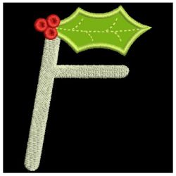 Applique Christmas Alphabet 06 machine embroidery designs