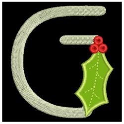 Applique Christmas Alphabet 07 machine embroidery designs