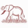 Redwork Elephants 06(Sm)