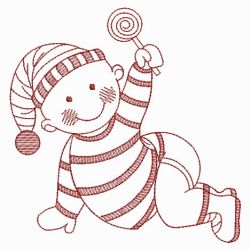 Redwork Joyful Baby 03(Lg)