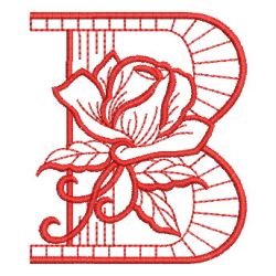 Redwork Rose Alphabets 02