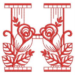 Redwork Rose Alphabets 08