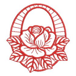 Redwork Rose Alphabets 15 machine embroidery designs