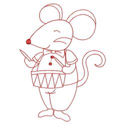 Redwork Mouse Band 03(Sm) machine embroidery designs