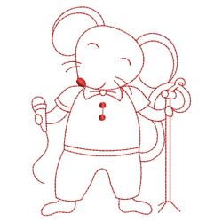 Redwork Mouse Band 07(Sm) machine embroidery designs