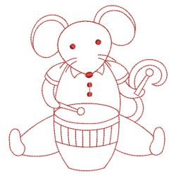 Redwork Mouse Band 08(Lg) machine embroidery designs