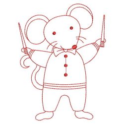 Redwork Mouse Band 09(Lg) machine embroidery designs