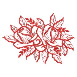 Redwork Roses 2 06(Lg) machine embroidery designs