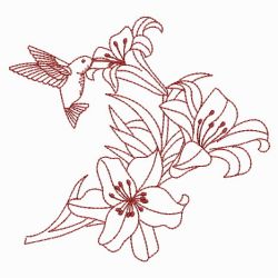 Redwork Hummingbirds 02(Md) machine embroidery designs