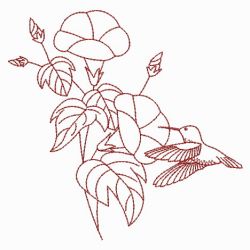 Redwork Hummingbirds 07(Lg) machine embroidery designs